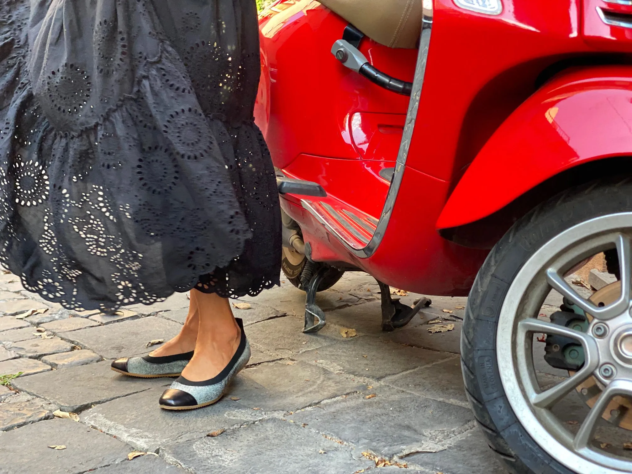 Candenza - Black and dappled Ballet Flat