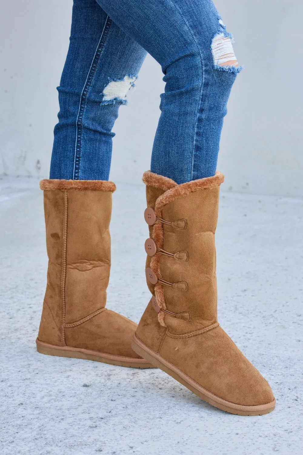 Cozy Steps: Forever Link Warm Fur Lined Flat Boots