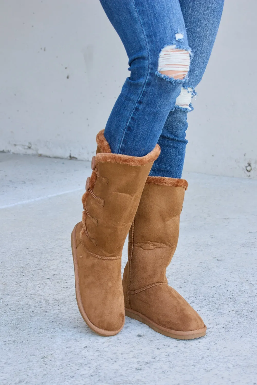 Cozy Steps: Forever Link Warm Fur Lined Flat Boots