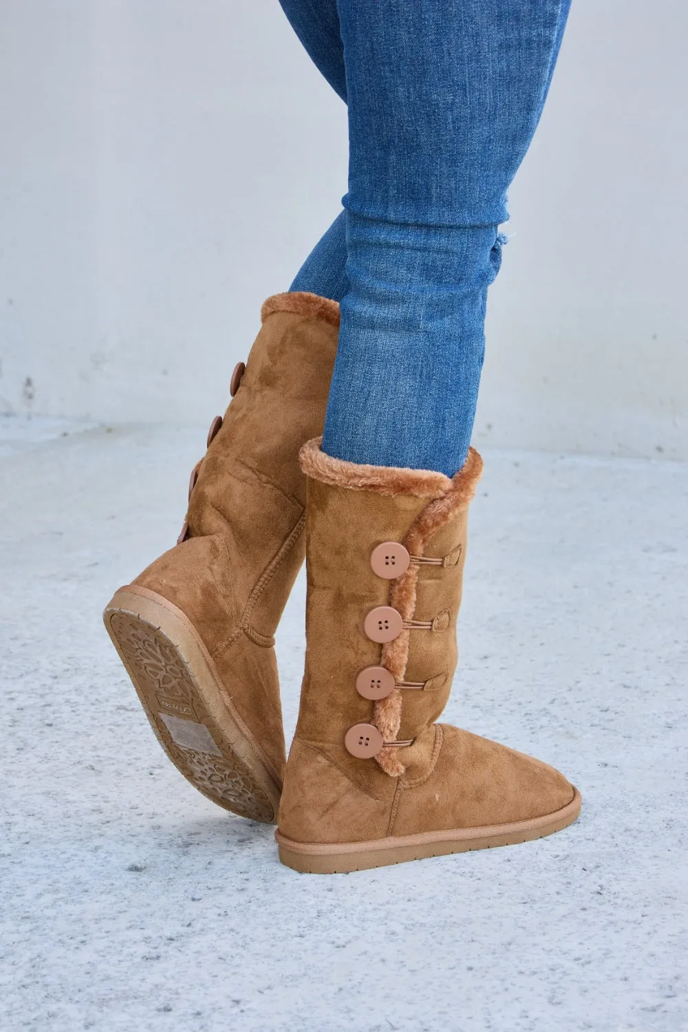 Cozy Steps: Forever Link Warm Fur Lined Flat Boots
