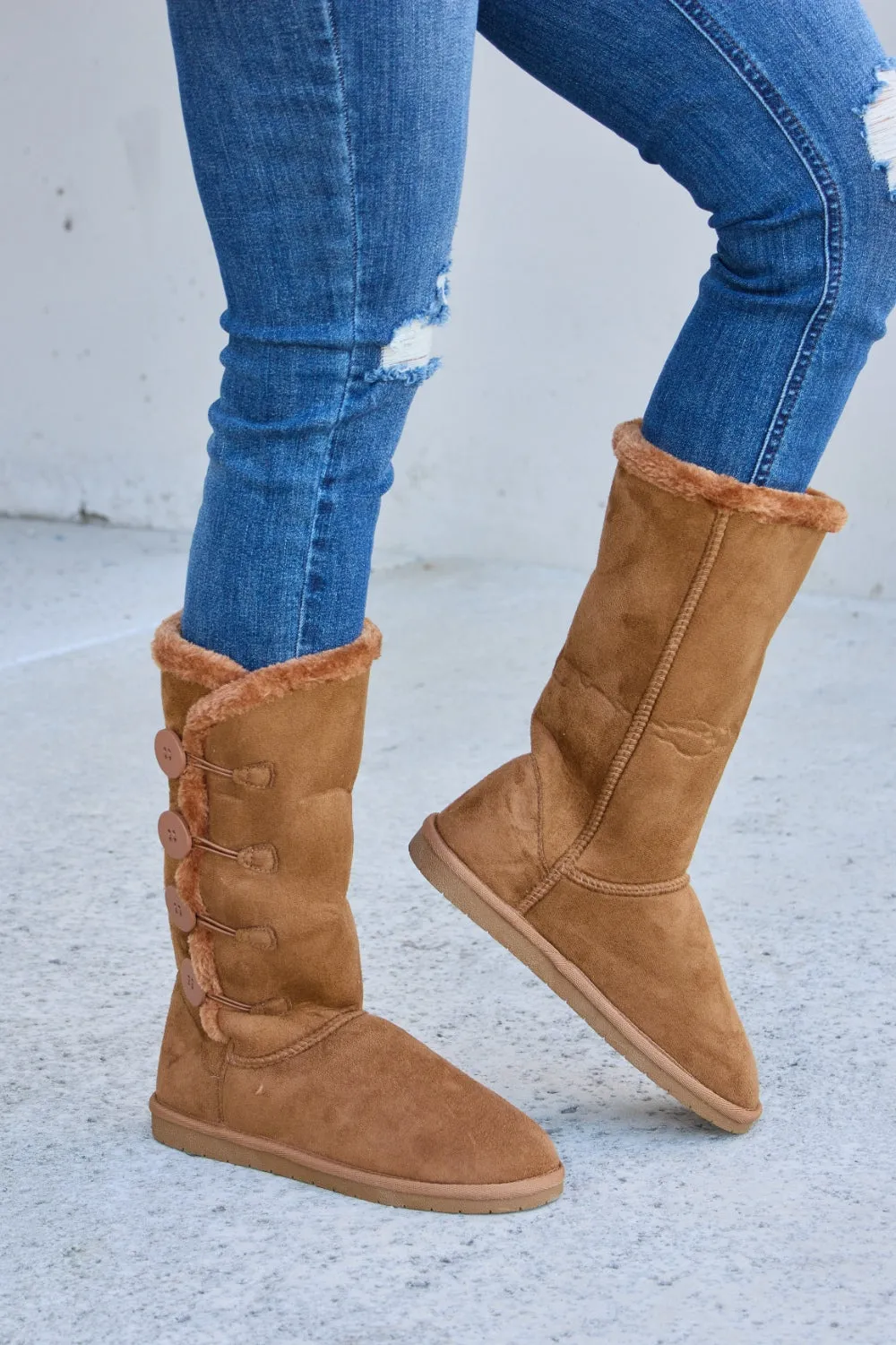 Cozy Steps: Forever Link Warm Fur Lined Flat Boots