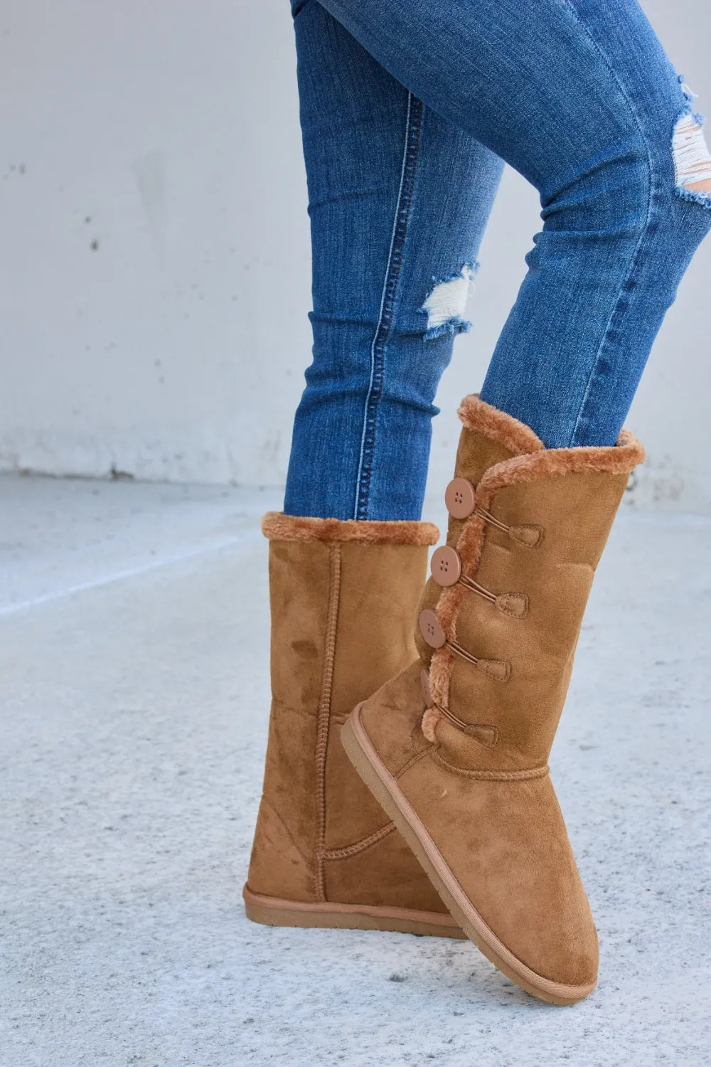 Cozy Steps: Forever Link Warm Fur Lined Flat Boots