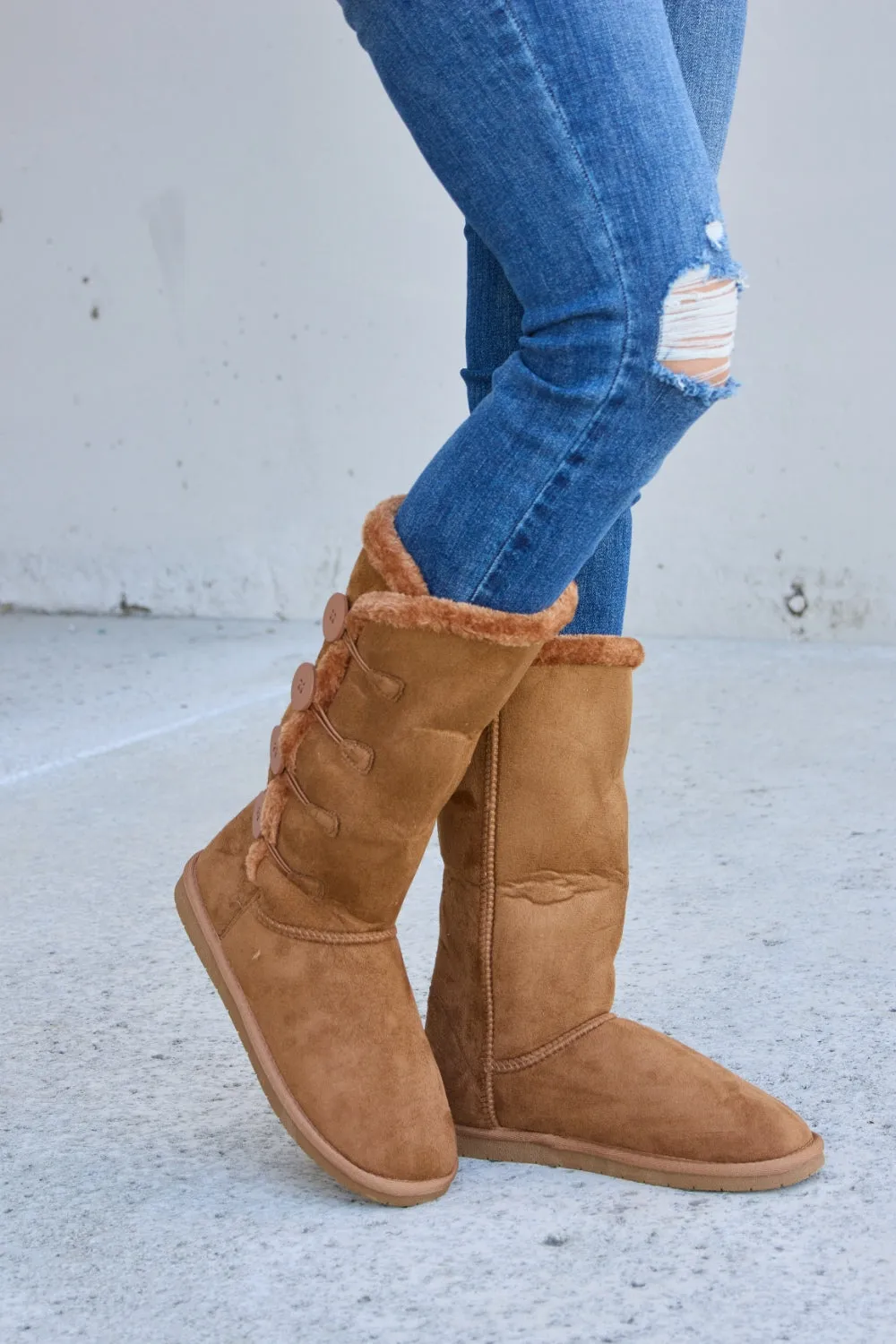 Cozy Steps: Forever Link Warm Fur Lined Flat Boots