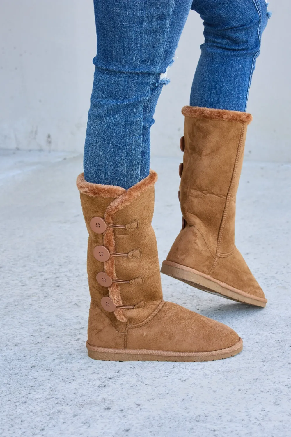 Cozy Steps: Forever Link Warm Fur Lined Flat Boots
