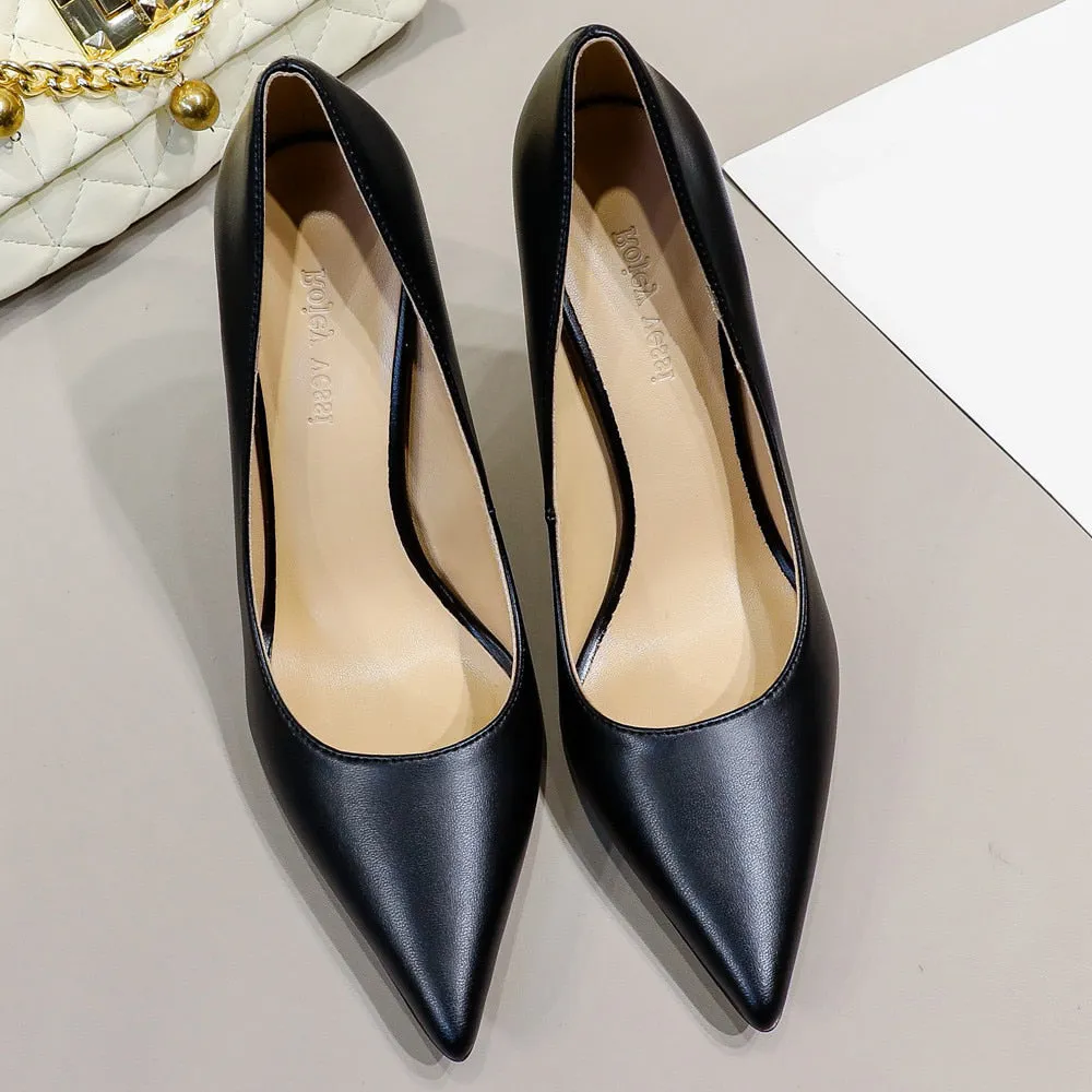 Funki Buys | Shoes | Women's Genuine Leather Luxury Stilettos