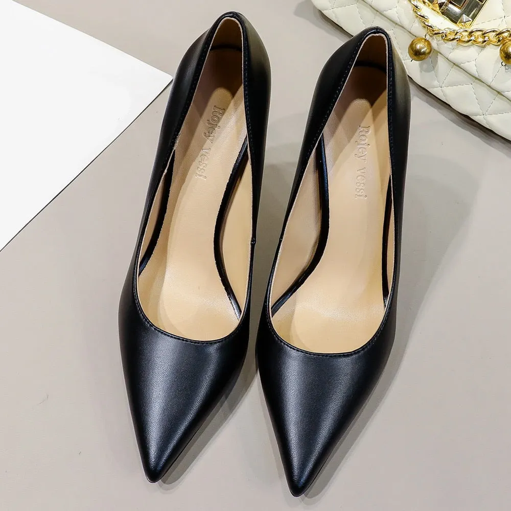 Funki Buys | Shoes | Women's Genuine Leather Luxury Stilettos