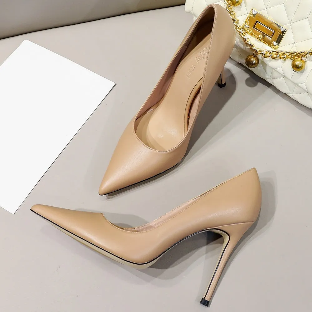 Funki Buys | Shoes | Women's Genuine Leather Luxury Stilettos