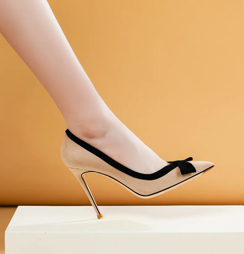 Funki Buys | Shoes | Women's Luxury Leather Bowknot Stilettos