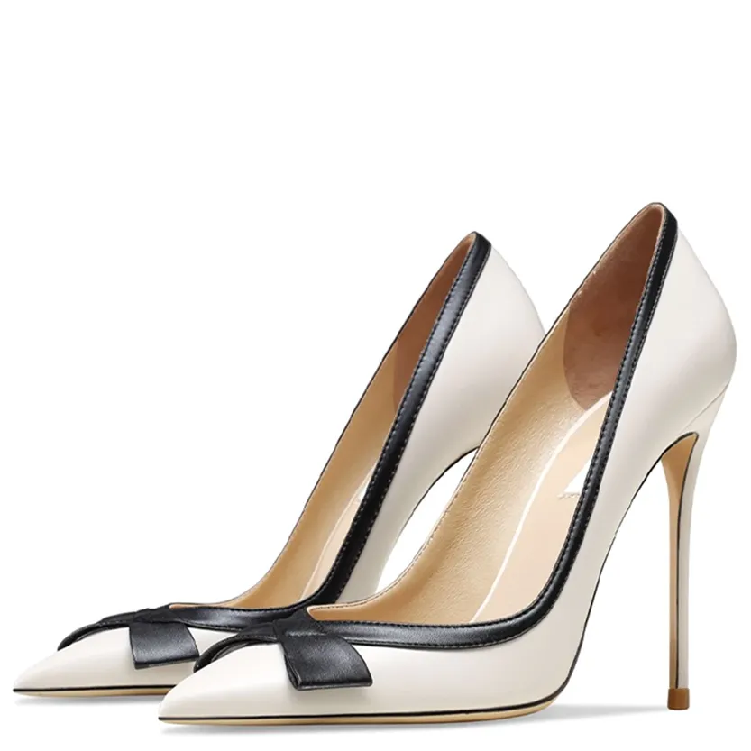 Funki Buys | Shoes | Women's Luxury Leather Bowknot Stilettos