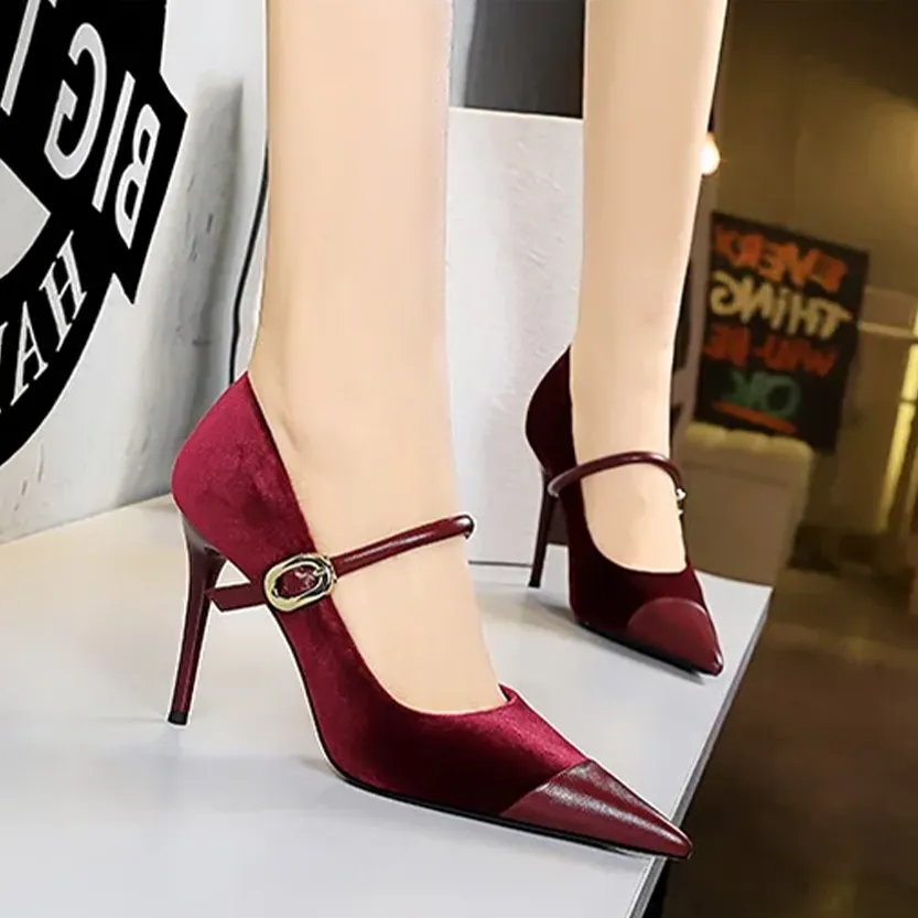 Funki Buys | Shoes | Women's Luxury Velvet Pointed Toe Stiletto