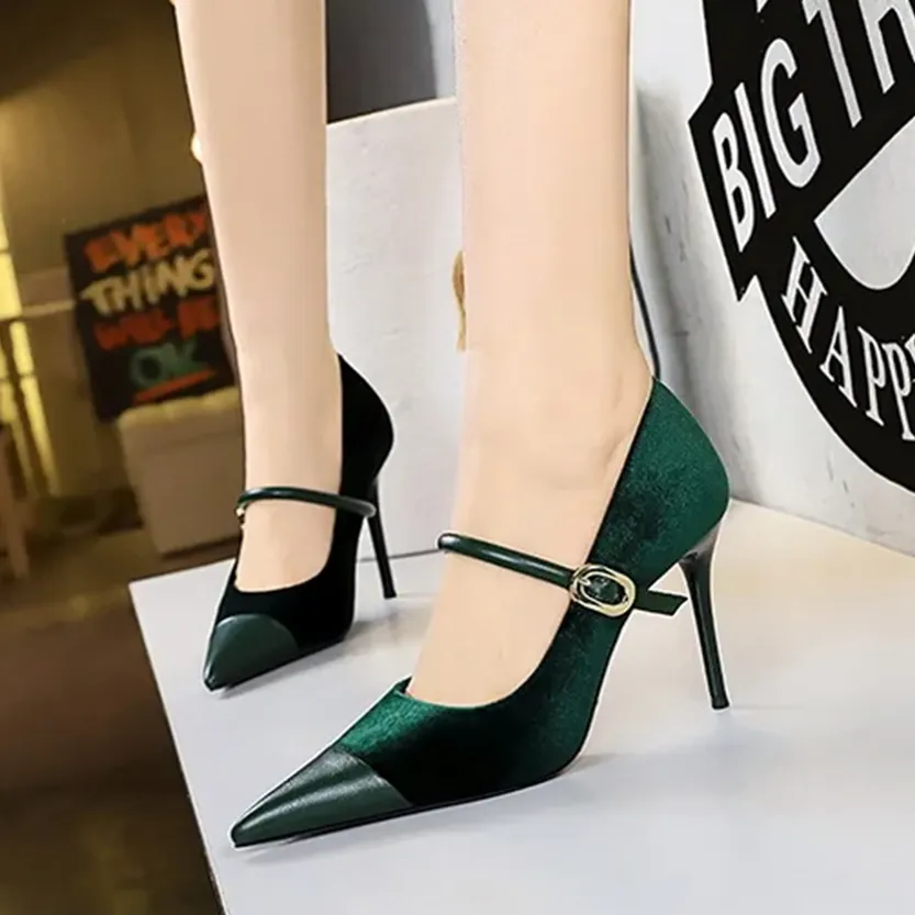 Funki Buys | Shoes | Women's Luxury Velvet Pointed Toe Stiletto