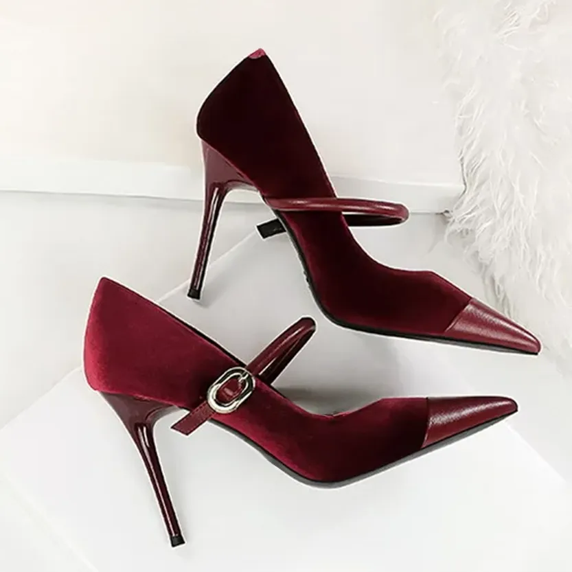 Funki Buys | Shoes | Women's Luxury Velvet Pointed Toe Stiletto