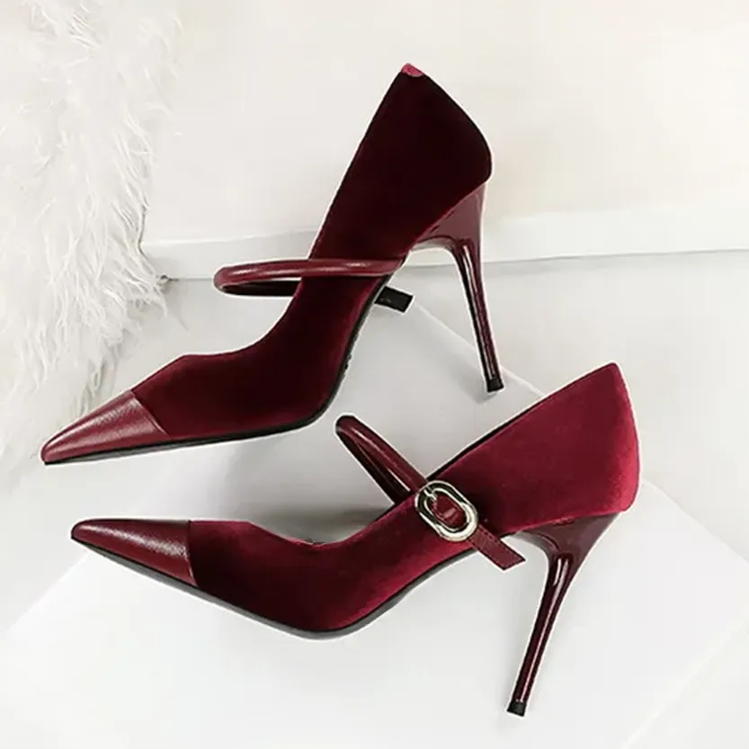 Funki Buys | Shoes | Women's Luxury Velvet Pointed Toe Stiletto