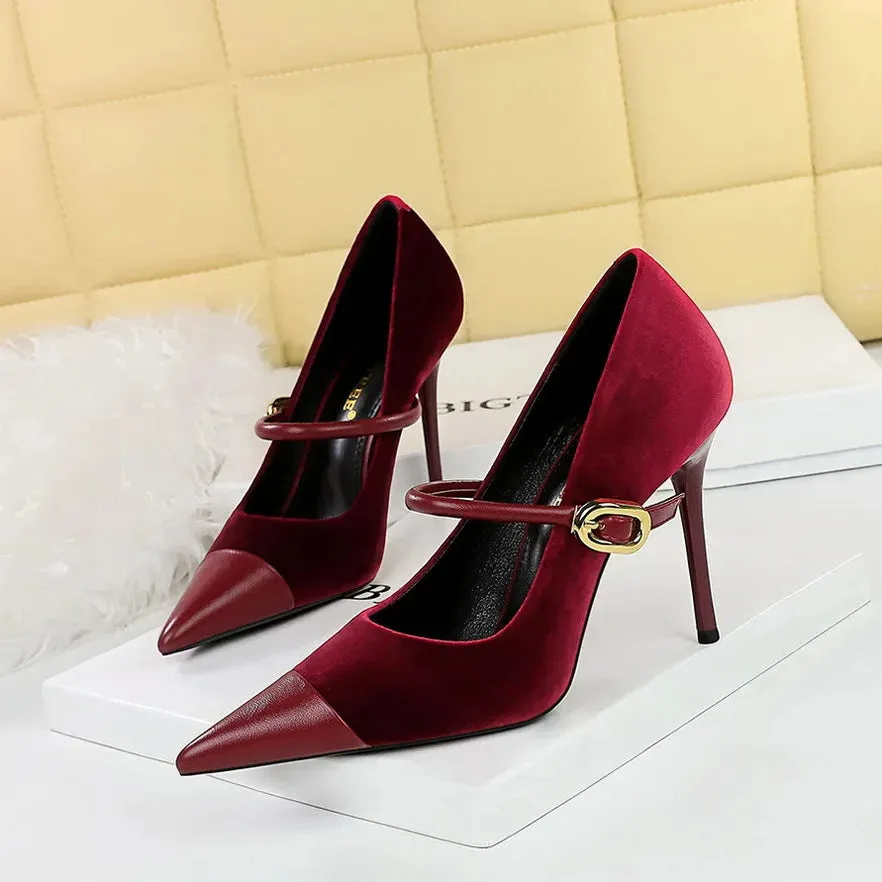 Funki Buys | Shoes | Women's Luxury Velvet Pointed Toe Stiletto