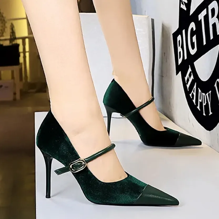 Funki Buys | Shoes | Women's Luxury Velvet Pointed Toe Stiletto