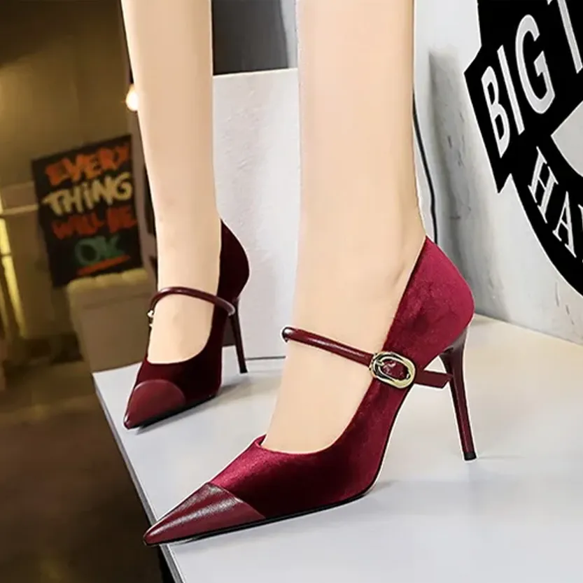 Funki Buys | Shoes | Women's Luxury Velvet Pointed Toe Stiletto