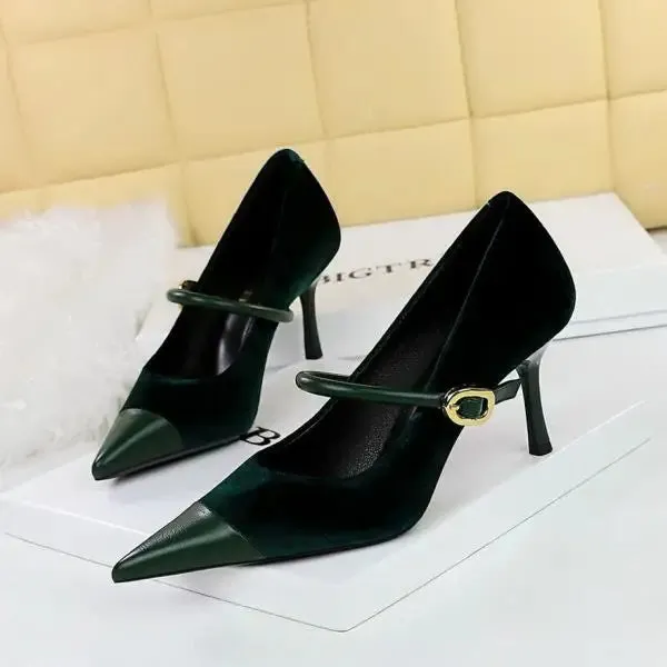 Funki Buys | Shoes | Women's Luxury Velvet Pointed Toe Stiletto