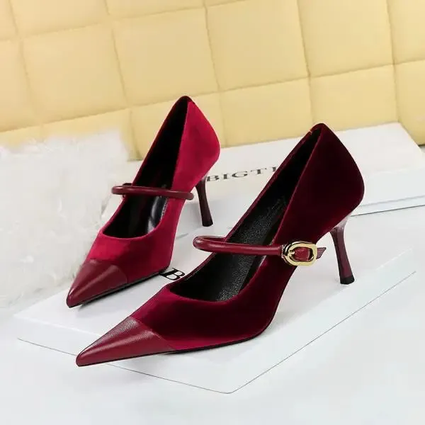 Funki Buys | Shoes | Women's Luxury Velvet Pointed Toe Stiletto