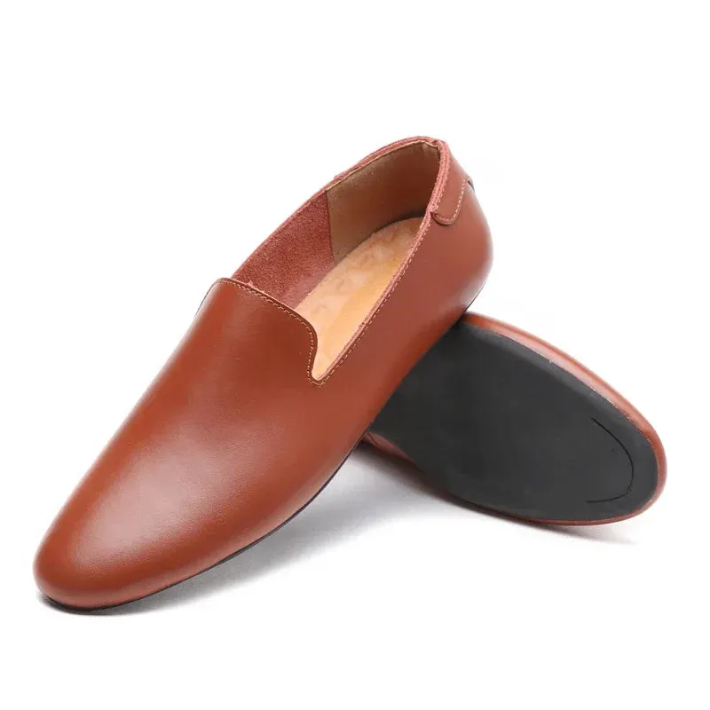 Hnzxzm Italian Mens Shoes outdoor Casual Luxury Brand Men Loafers Genuine Leather Moccasins flats men Breathable Slip on Boat Shoes k3