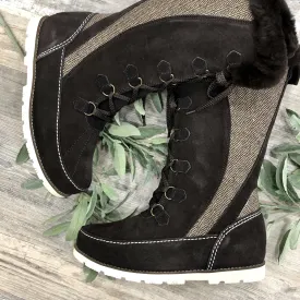 LAMO Lace Up Winter Boots in Brown
