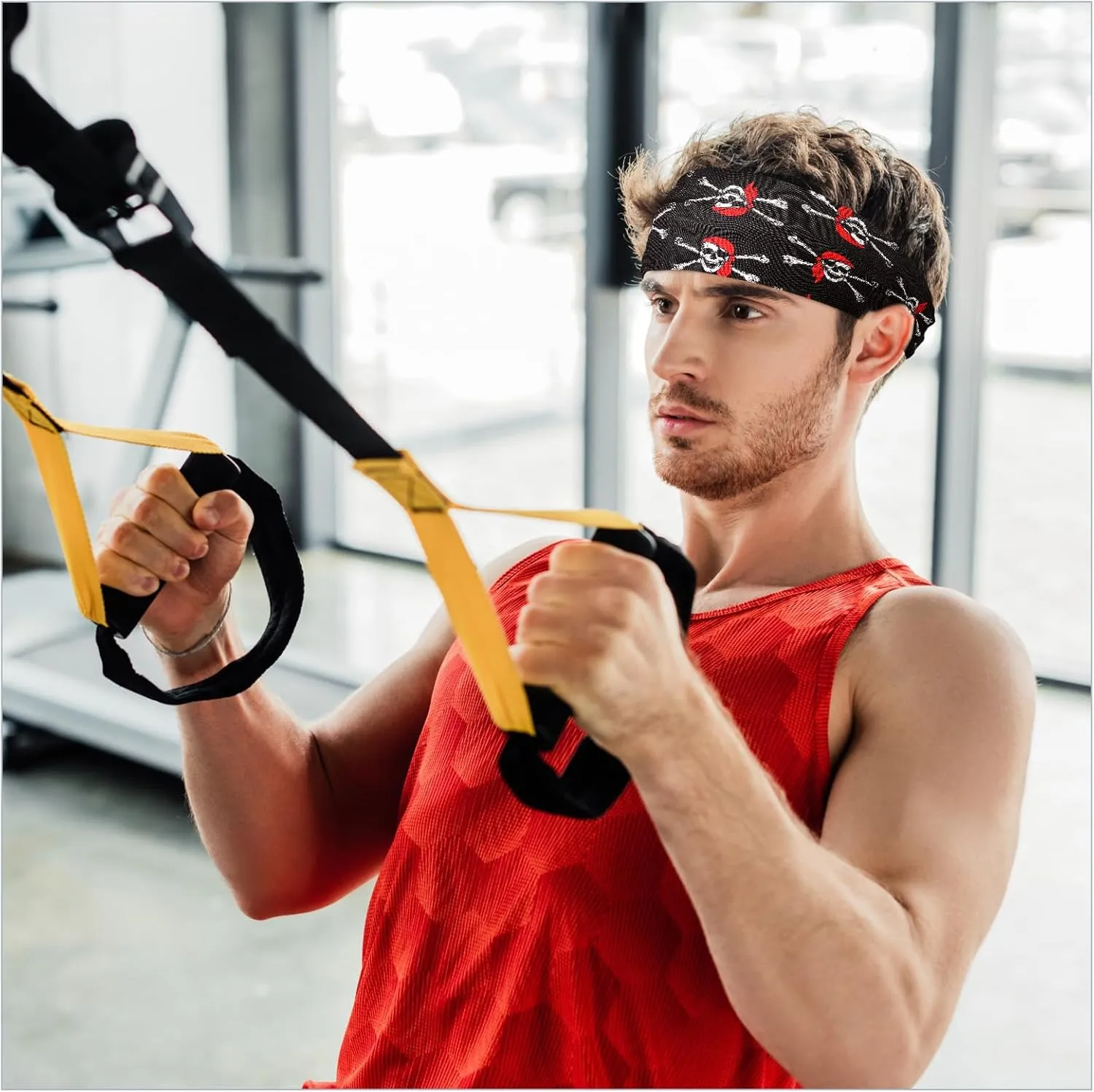 Lyrow 12 Pcs Headbands for Men Running Headband Mens Sweat Bands Headbands for Tennis Athletic Cycling Basketball Yoga Workout Outdoor Sports Gym Jogging Exercise