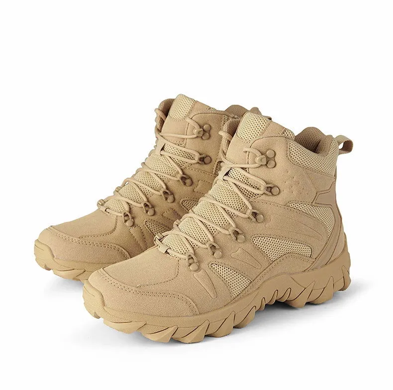 Men's Hiking Shoes Suede Leather Outdoor Shoes Wear-resistant Men Trekking Walking Hunting Tactical Sneakers