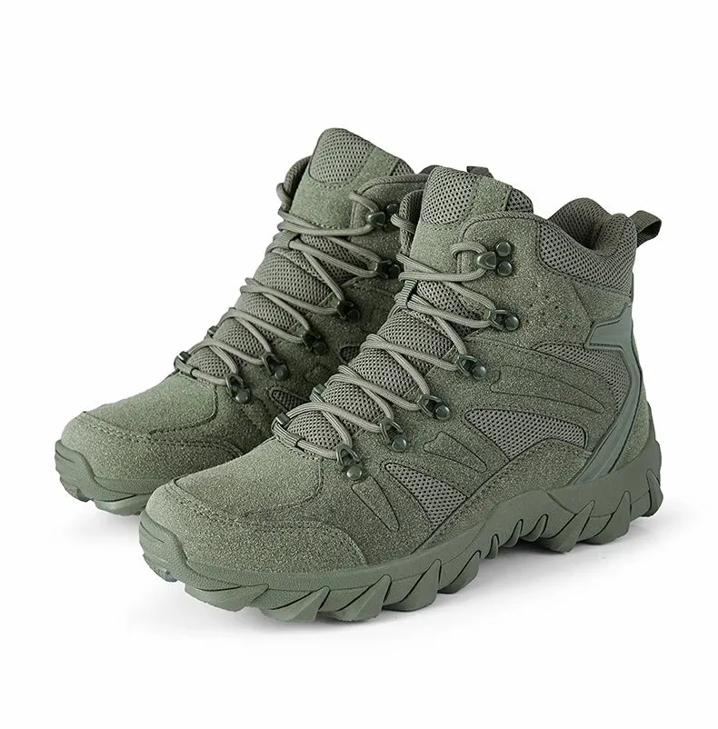 Men's Hiking Shoes Suede Leather Outdoor Shoes Wear-resistant Men Trekking Walking Hunting Tactical Sneakers