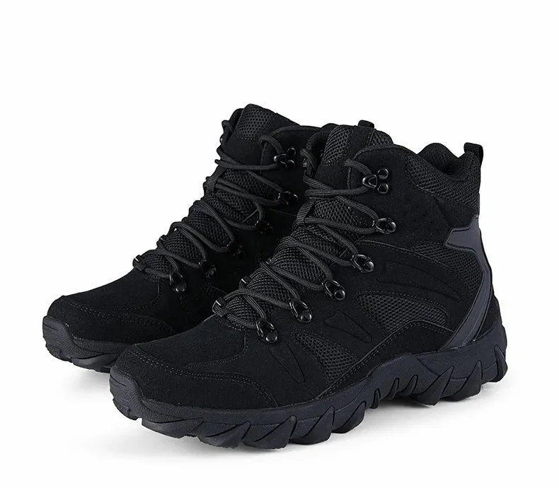 Men's Hiking Shoes Suede Leather Outdoor Shoes Wear-resistant Men Trekking Walking Hunting Tactical Sneakers