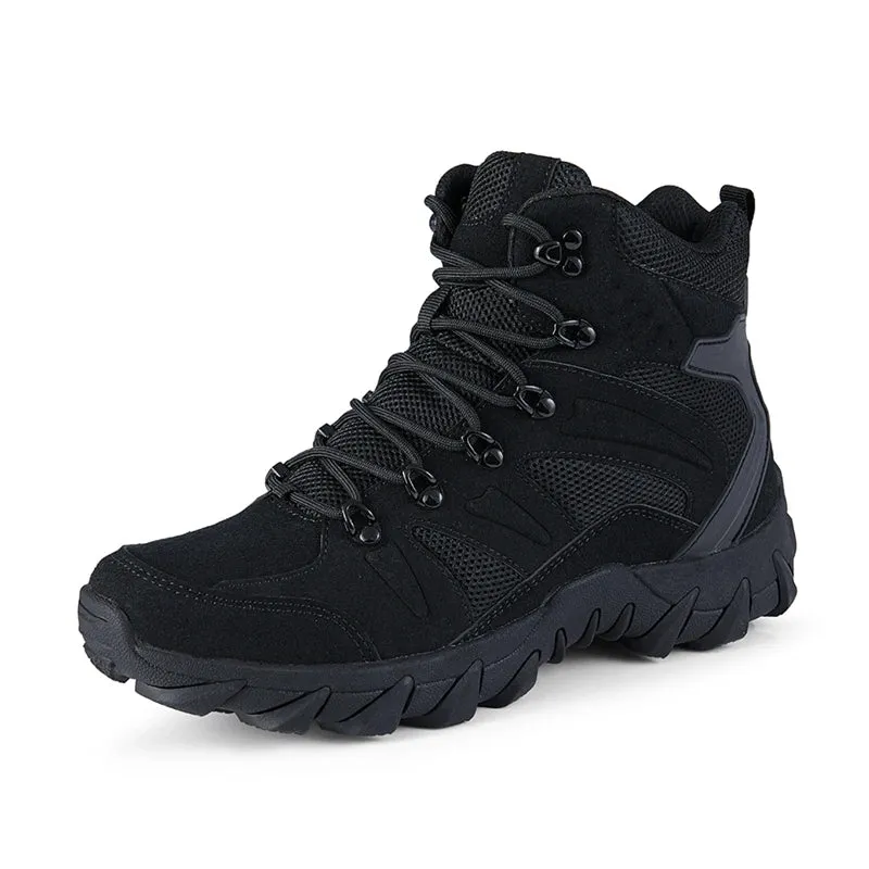 Men's Hiking Shoes Suede Leather Outdoor Shoes Wear-resistant Men Trekking Walking Hunting Tactical Sneakers