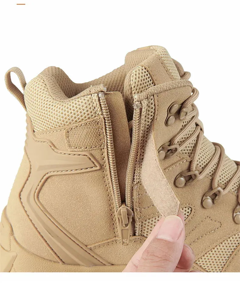 Men's Hiking Shoes Suede Leather Outdoor Shoes Wear-resistant Men Trekking Walking Hunting Tactical Sneakers