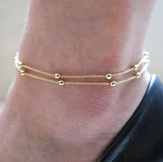 New Fashion Footwear Jewelry Gold or Silver Chain Ankle Bracelet