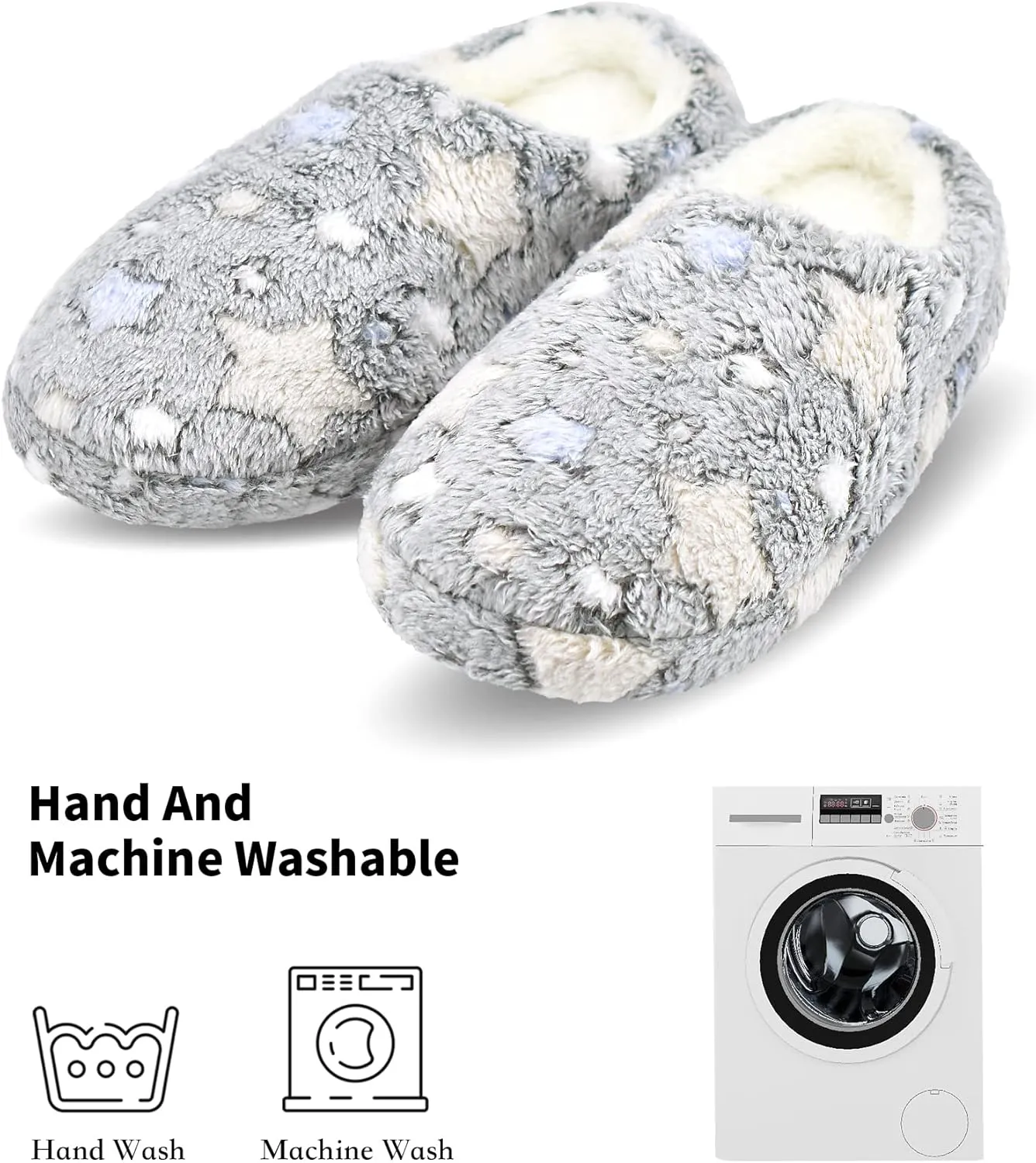 Panda Bros Women's Memory Foam Slippers Comfort Plush Fleece Lined House Shoes for Indoor & Outdoor