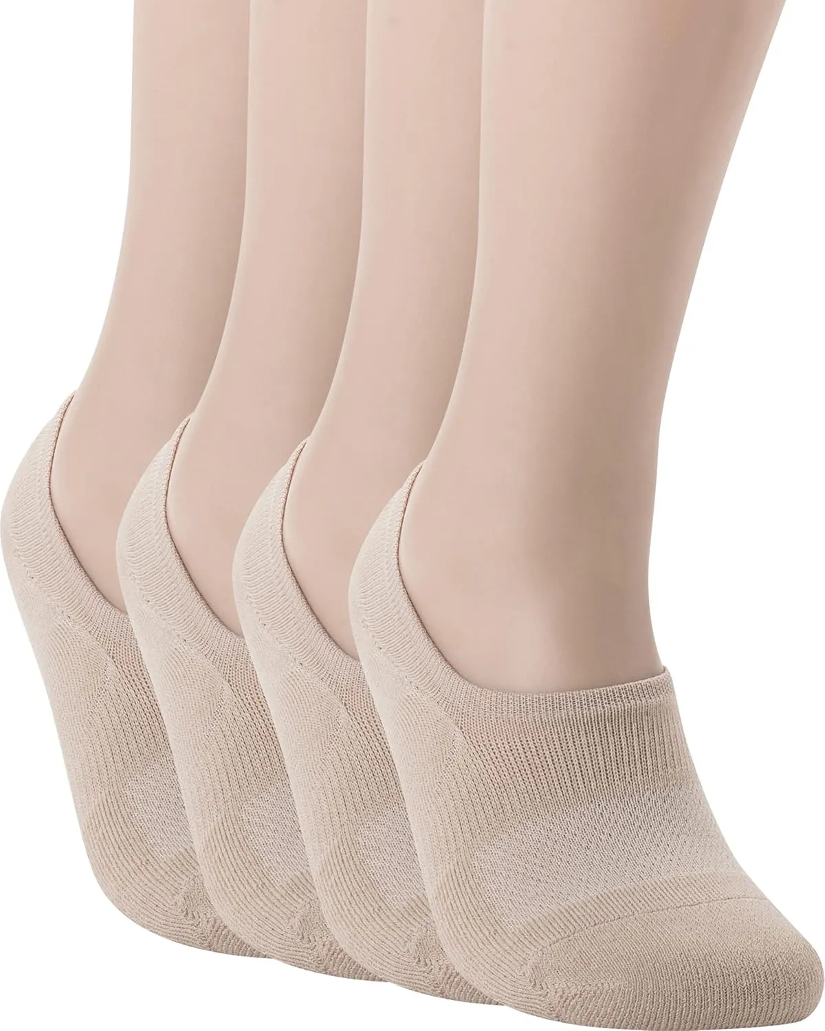 Pro Mountain No Show Socks Wide Toe Box For Health Bunion Unisex Size S to X-Large Cotton Cushion Footies