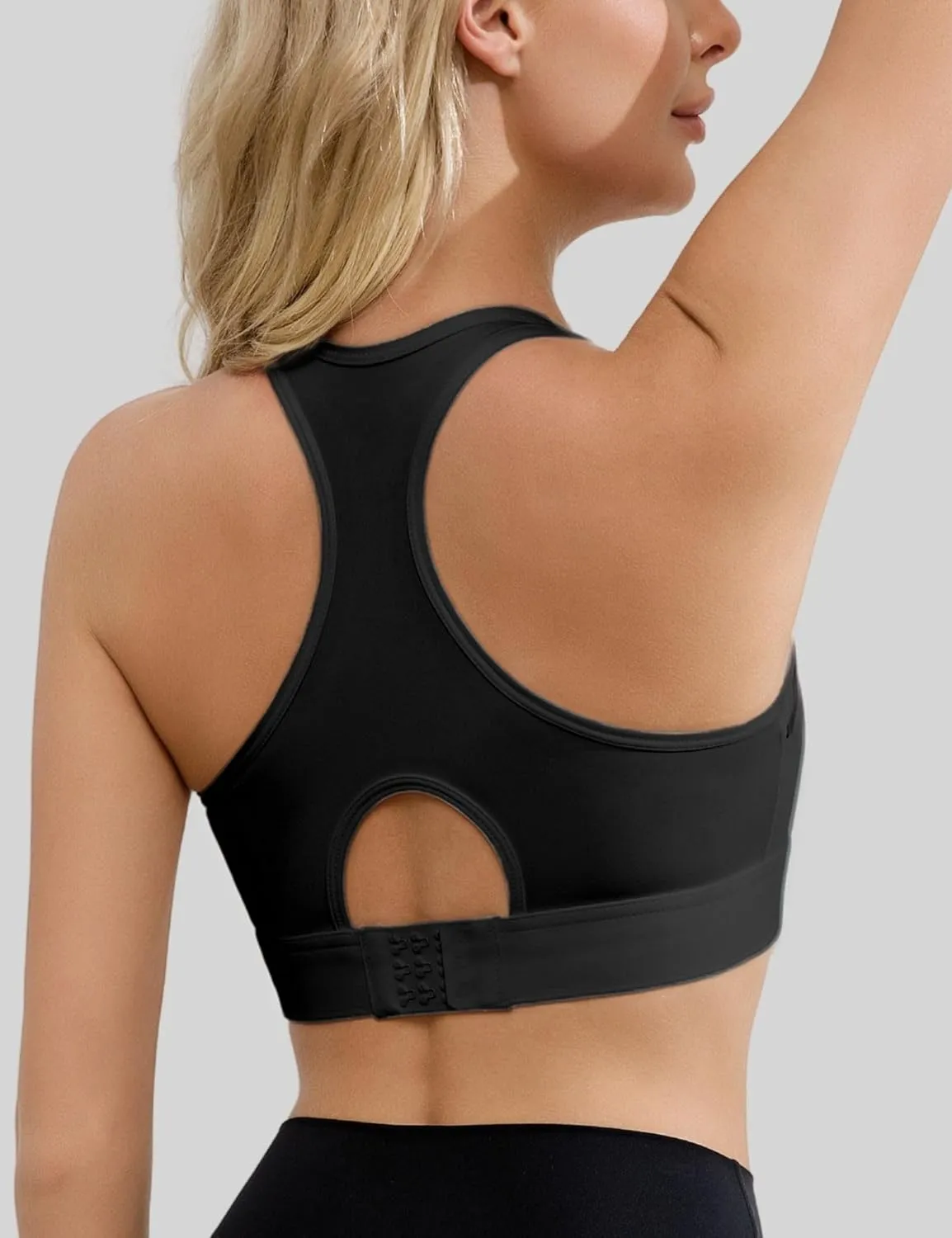 Sports Bras for Women High Support, Adjustable High Impact Sports Padded Seamless Scoop Neck Comfortable Bras