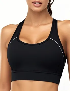 Sports Bras for Women High Support, Adjustable High Impact Sports Padded Seamless Scoop Neck Comfortable Bras