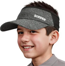 Sukeen Kids Sun Visor Hats for Girls Boys,Lightweight Sports Hat UPF50  Sun Hat Cooling Headwear Visor for Running Outdoors