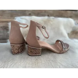 Tooled Heels 2 inch-tan