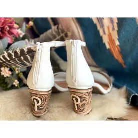 Tooled White Heel with custom design
