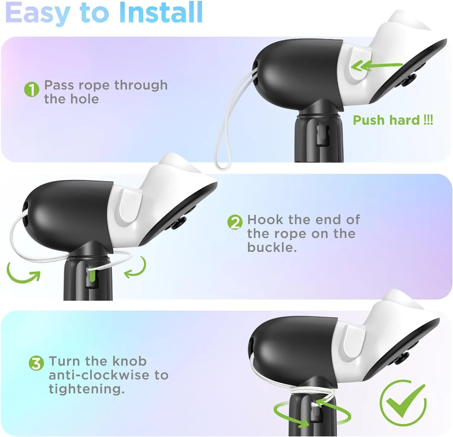 YOGES VR Golf Club Attachment Compatible with Meta Quest 3S/ Quest 3/ Oculus Quest 2 Controller, Non-Slip VR Golf Handle Grips 90 Degree Keep Tracking for Golf VR Games (ONLY for Right Controller)